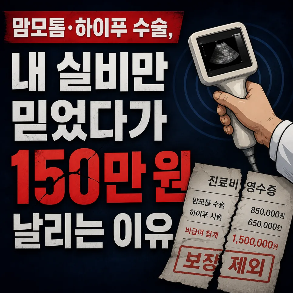 자궁근종·맘모톰 수술비, 2026년 실비보험으로 부족한 이유 3가지