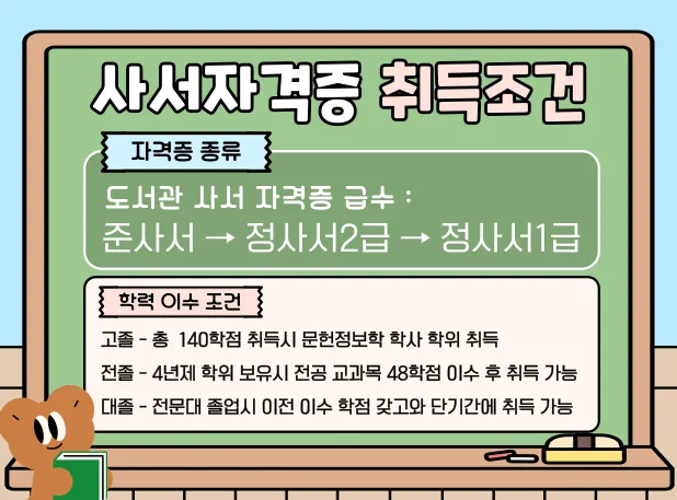 2026년 사서자격증 취득, 학점은행제로 빠르게 끝내는 방법
