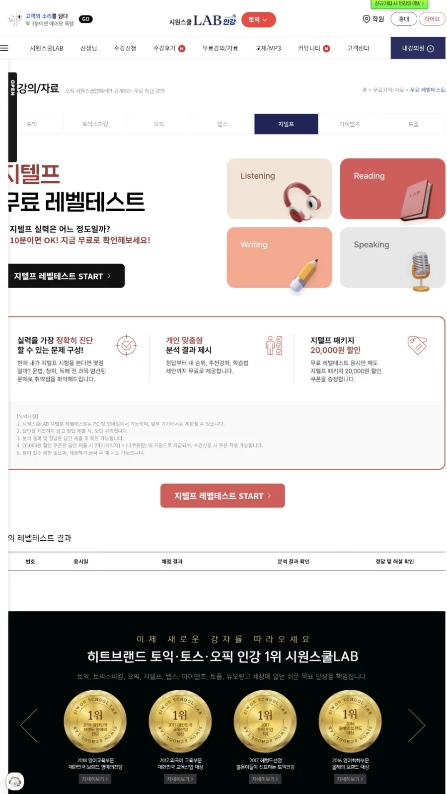 지텔프 독학 65점 달성 전략: 시원스쿨랩 활용법 2026