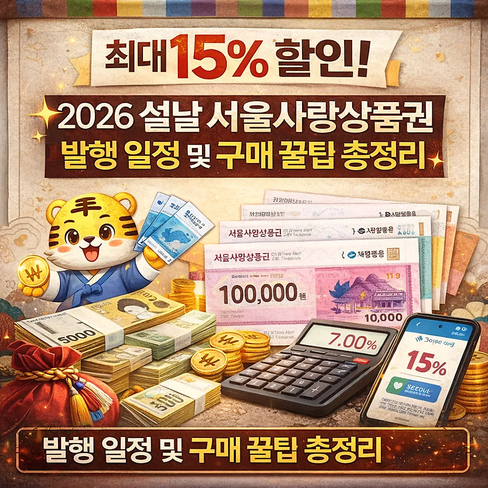 2026 설 서울사랑상품권 15% 할인 구매 방법 총정리