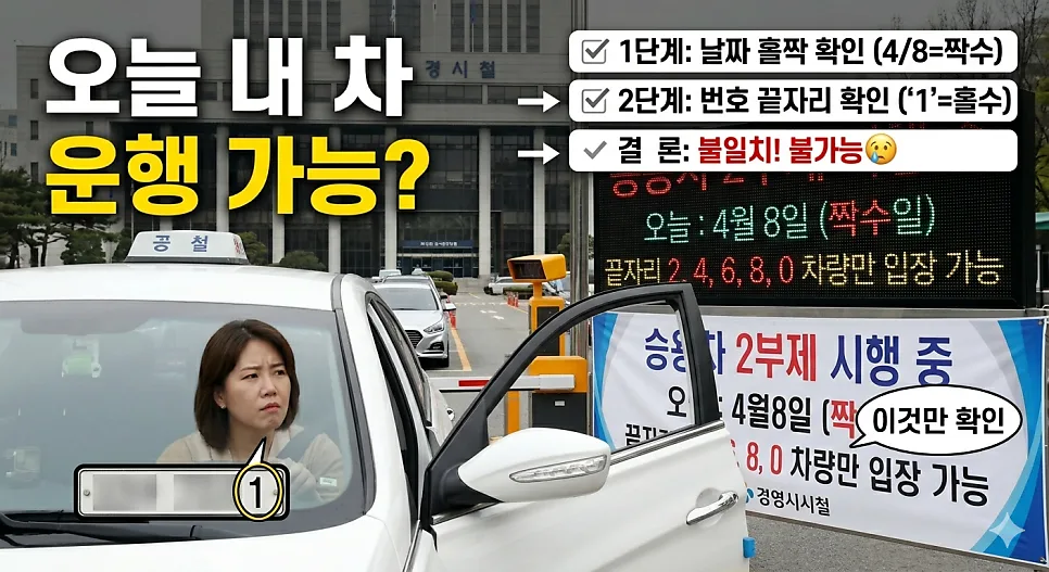 승용차 2부제 2026년 핵심 3가지: 공공기관 홀짝제 완벽 이해