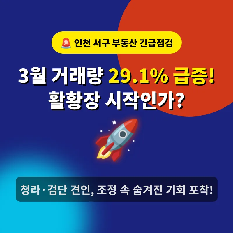 인천 서구 아파트 거래량 2026년 3월 709건 돌파, 청라·검단 기회는?