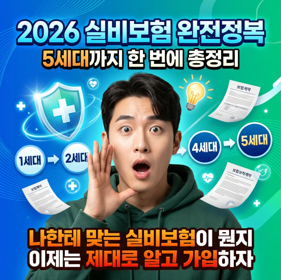 2026년 5세대 실비보험, 나에게 맞는 상품 찾는 법 완벽 정리 2