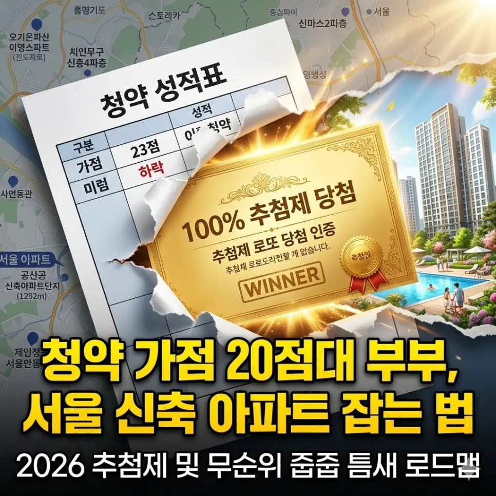 2026년 청약 가점 낮아도 당첨되는 추첨제·특공 전략