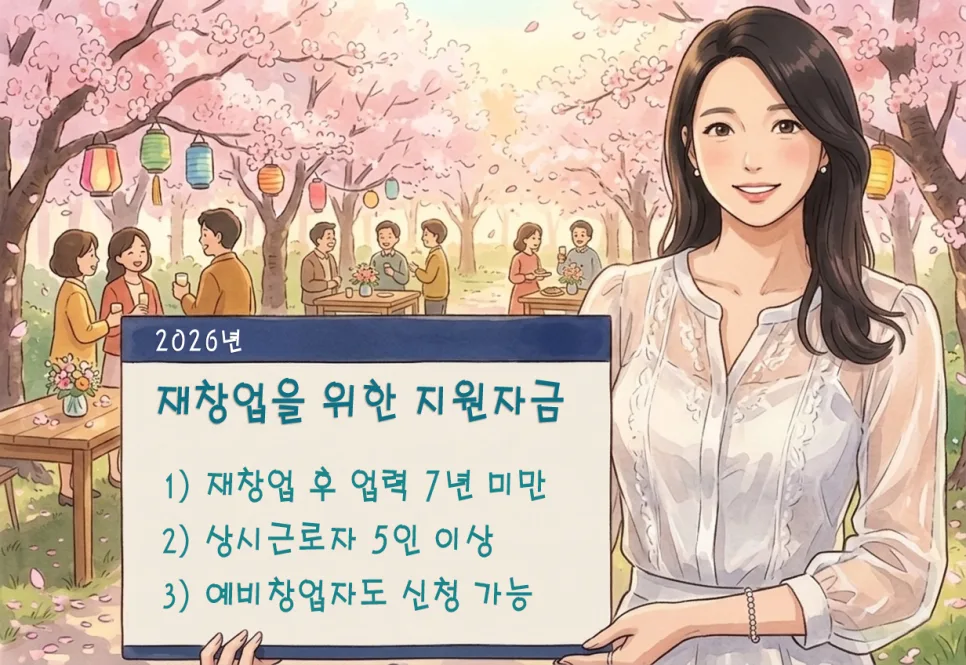 2026년 재창업 지원자금: 사업 실패 후 재기 위한 정부 지원 총정리