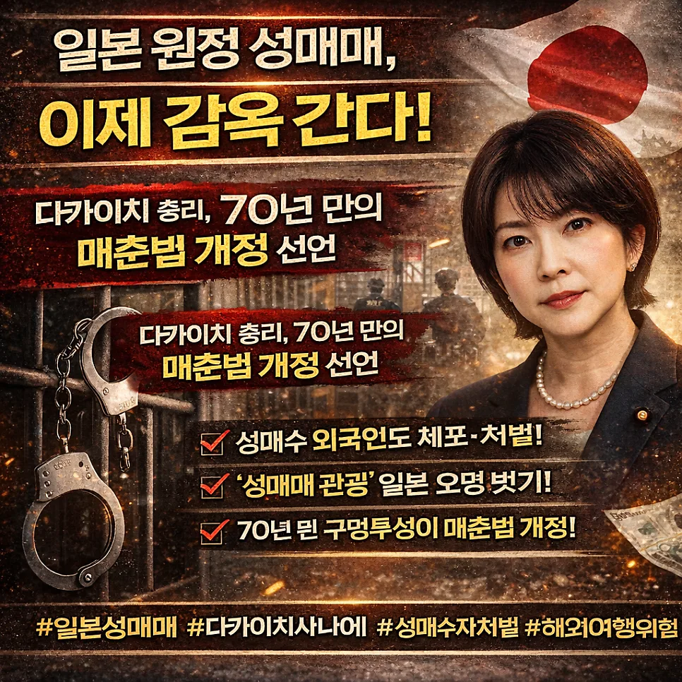 일본 성매수자 처벌 2026년 시행? '성진국' 오명 벗는다