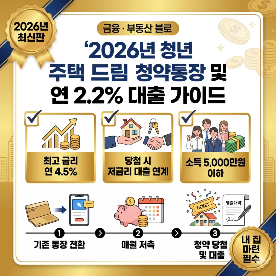 청년 주택드림 통장 2026년 전환 및 대출 혜택 총정리