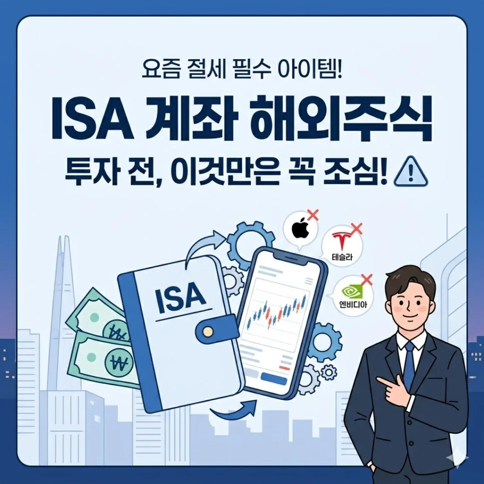 ISA 계좌 해외 주식 투자, 2026년 직접 투자 제한 및 절세 팁 총정리