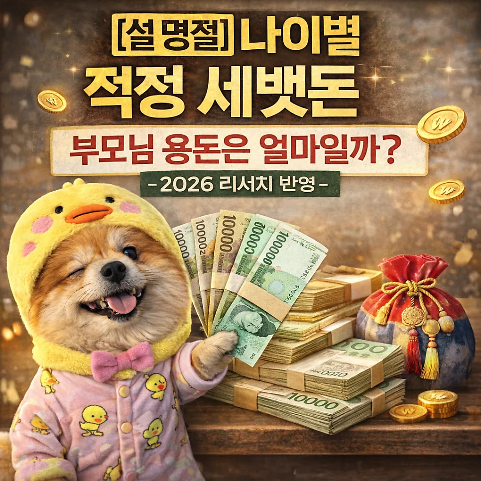 2026년 설날, 세뱃돈·부모님 용돈 얼마가 적정할까?