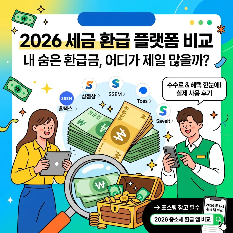 2026년 종합소득세 환급, 수수료 싼 곳 찾는 법 3가지