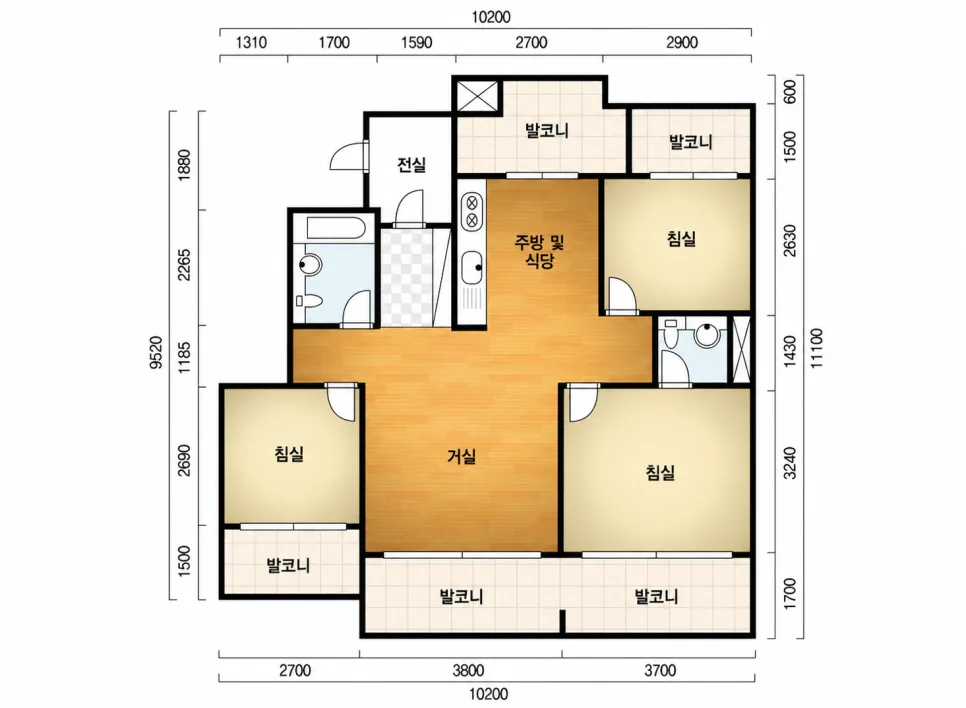 청주 오창 한라비발디 33평 리모델링: 포근한 우드톤 인테리어 2026 2