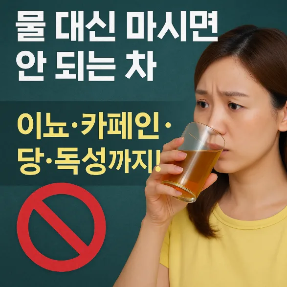 물 대신 차 마셔도 될까? 2026년 위험한 차 4가지 총정리