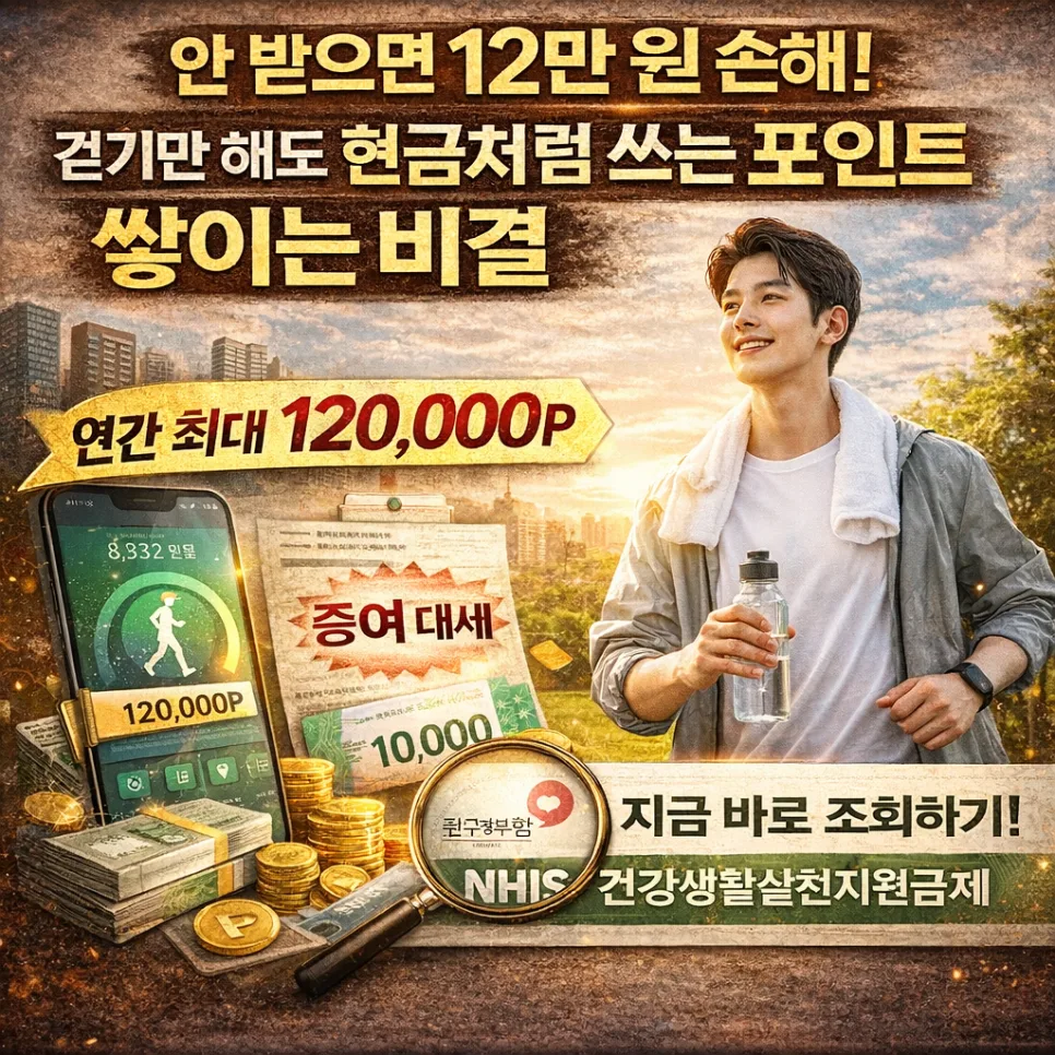 건강생활실천지원금 2026: 12만 원 받는 법 총정리