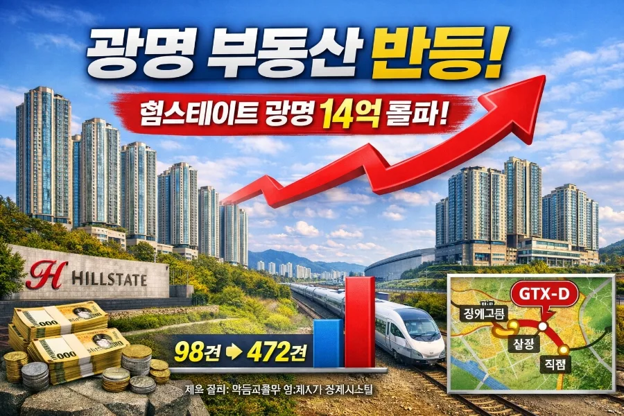 광명 부동산 2026년, 14억 돌파 힐스테이트 광명 상승 요인 분석