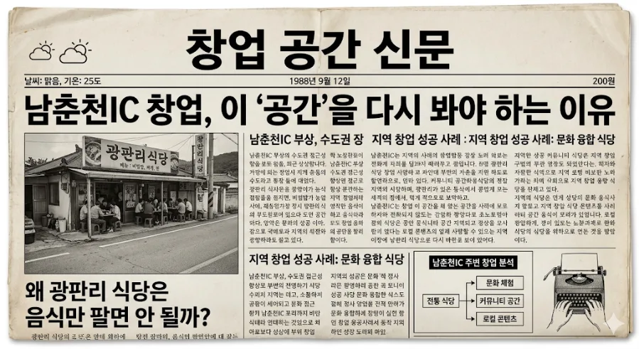 광판리 식당 창업, 공간으로 승부하는 법 2026