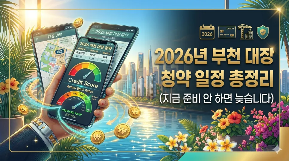 2026년 부천 대장 청약, 본청약 일정과 준비 전략 완벽 분석