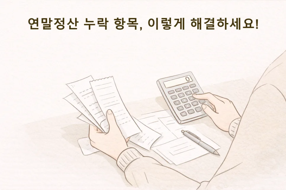 연말정산 누락 항목 2026: 홈택스 미반영 시 해결법 총정리