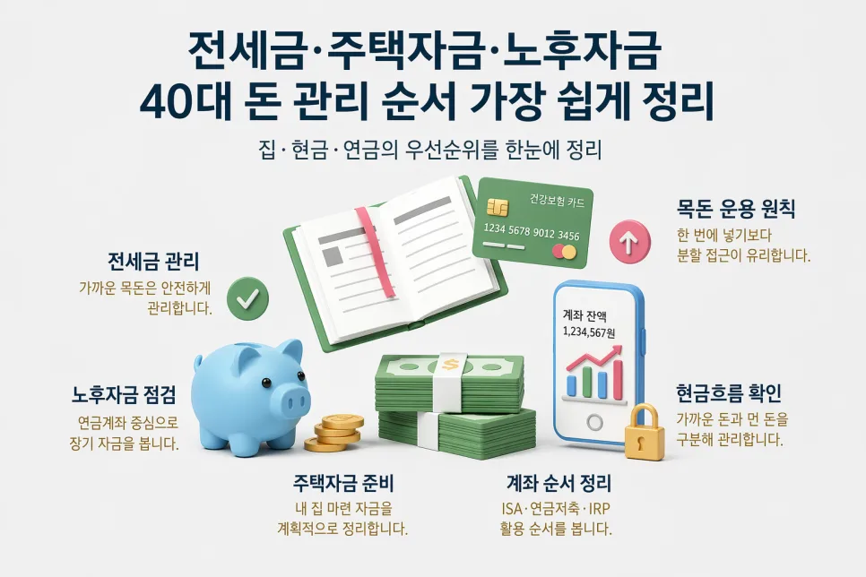40대 돈 관리 순서 2026: ISA·연금저축·IRP 배치법 총정리