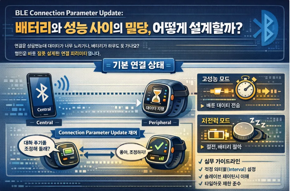 BLE 연결 파라미터 최적화 2026: 배터리 vs 성능 완벽 가이드