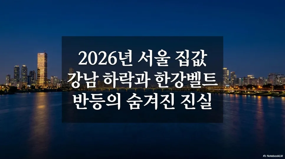 2026년 서울 집값, 강남 하락 vs 한강벨트 반등 원인 분석