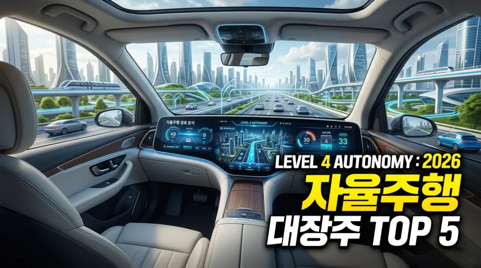 2026년 레벨 4 자율주행 시대: 미국 주식 대장주 5선 분석