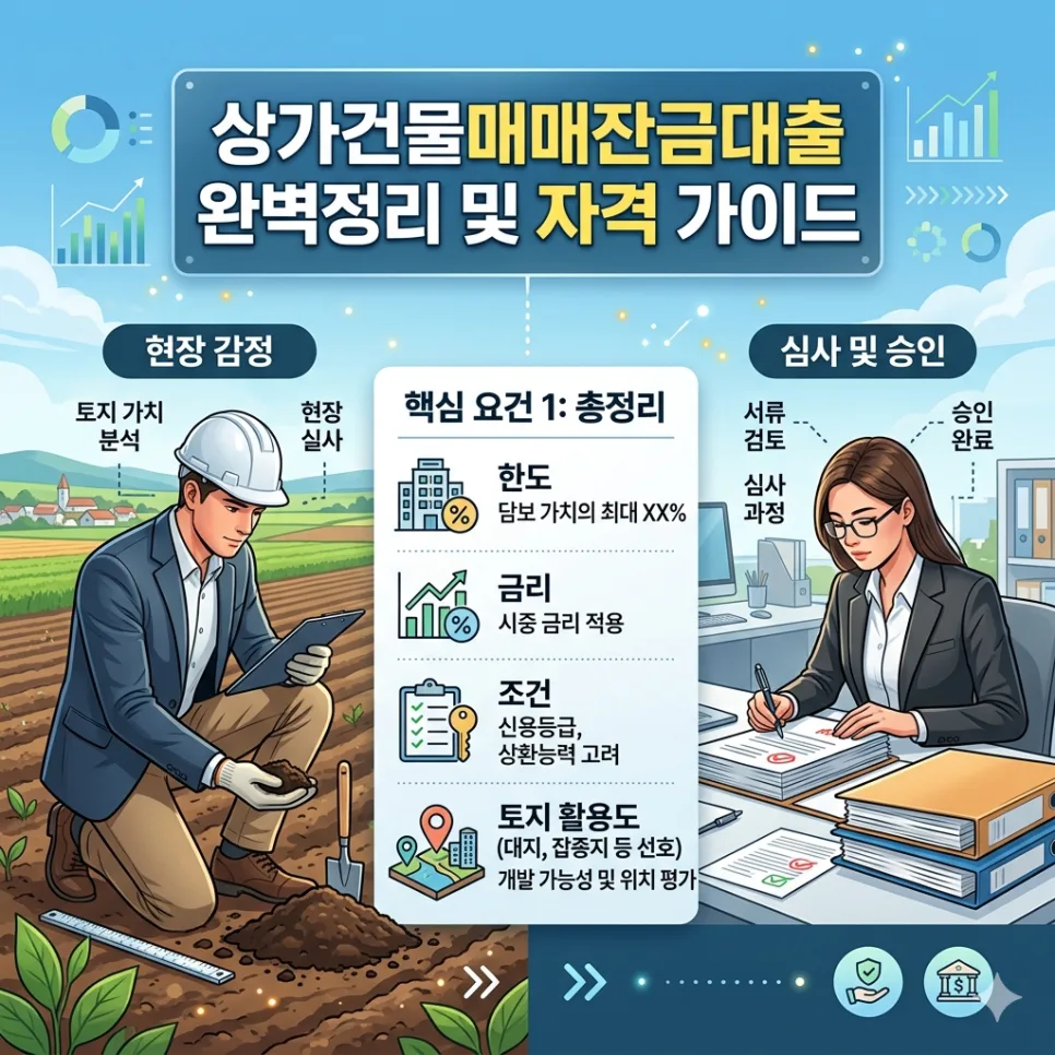 상가잔금대출 한도 금리 2026년 조건 완벽 분석 및 자격 가이드