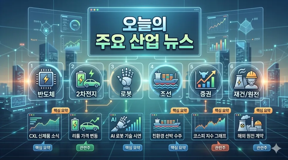 2026년 시장 주도 산업 5가지: 반도체부터 원전까지 전망