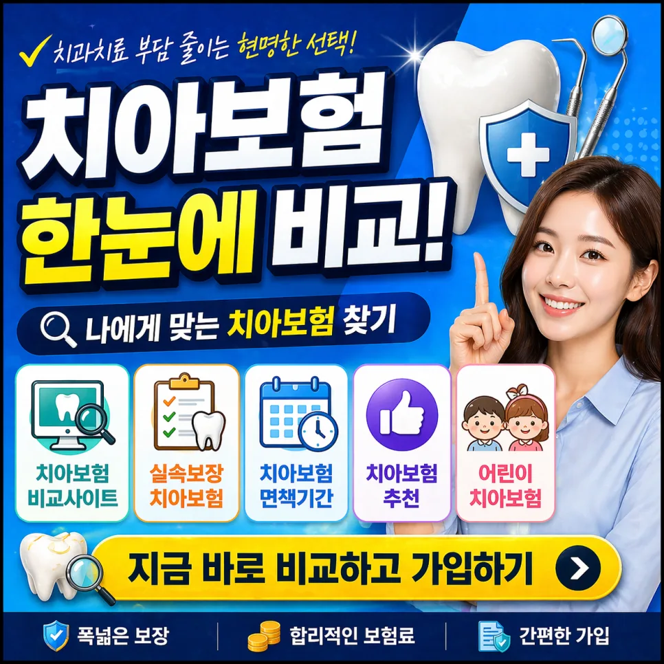 치아보험 2026년 핵심 총정리: 추천부터 어린이까지 완벽 분석