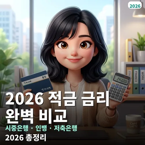 2026년 은행별 적금 금리 비교: 시중·인터넷·저축은행 총정리