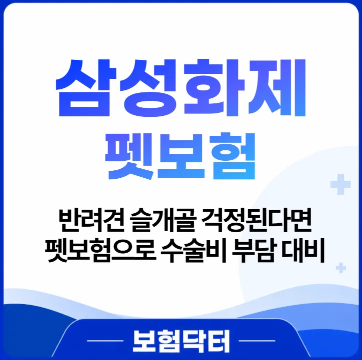 삼성화재 펫보험 슬개골 보장 2026년 완벽 분석