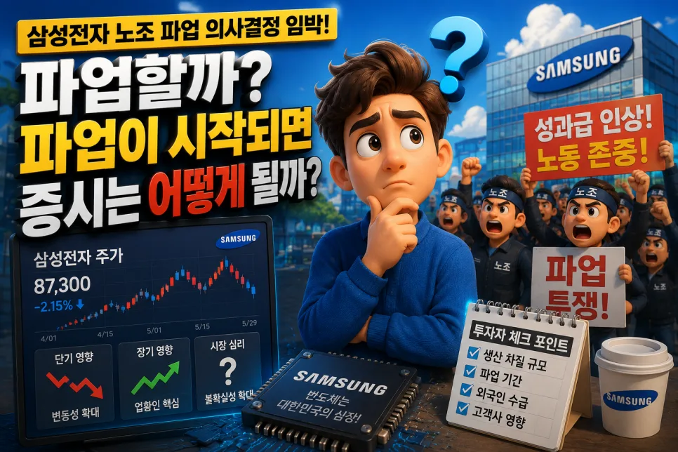 삼성전자 노조 파업, 2026년 증시 영향과 투자 핵심 포인트 총정리