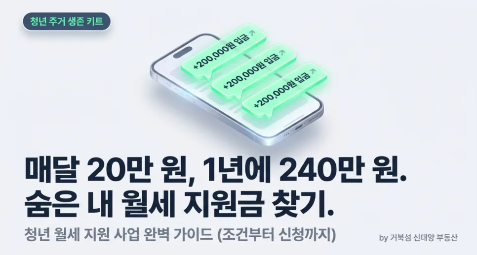 청년 월세 지원 2026: 월 20만원 받는 조건과 신청 방법 총정리