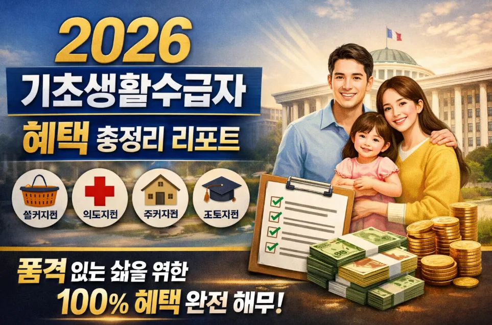 2026 기초생활수급자 혜택, 얼마까지 받을 수 있나요? 총정리
