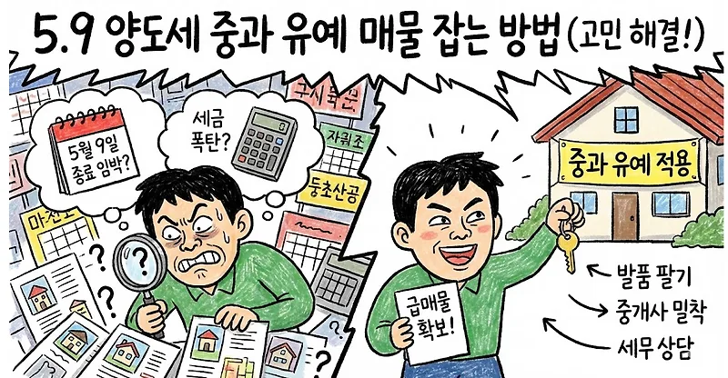 양도세 중과 유예 종료 임박: 2026년 5월 9일 급매물 공략법