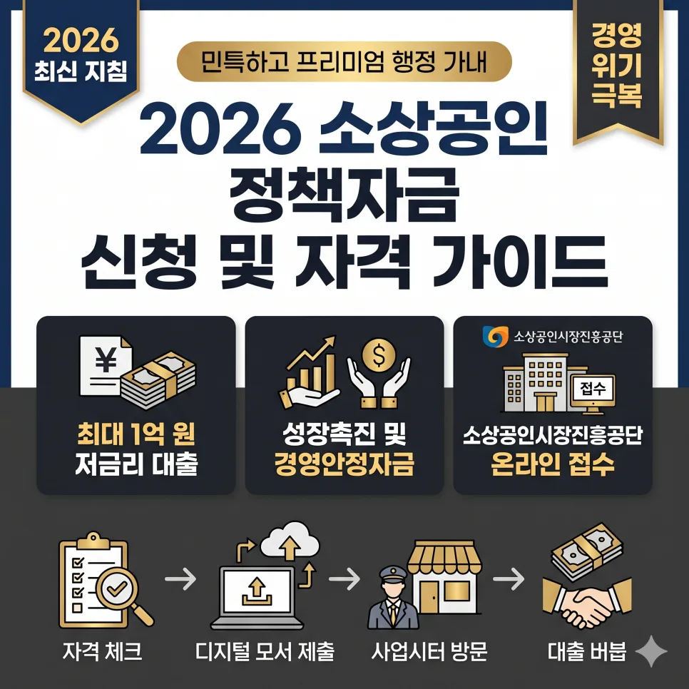 2026년 소상공인 정책자금, 신청 자격 및 일정 완벽 분석