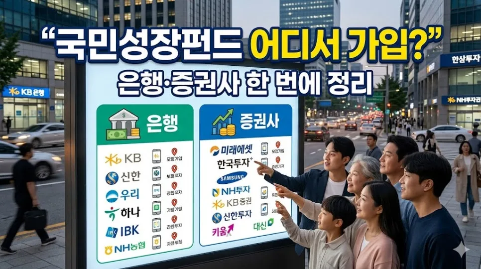 국민성장펀드 가입처 2026: 은행·증권사 비교 및 필수 체크리스트