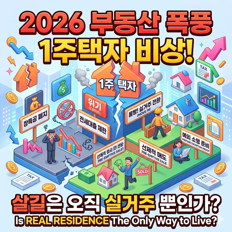 2026년 부동산 규제 변화: 1주택자도 피할 수 없는 세금 폭탄 대비책