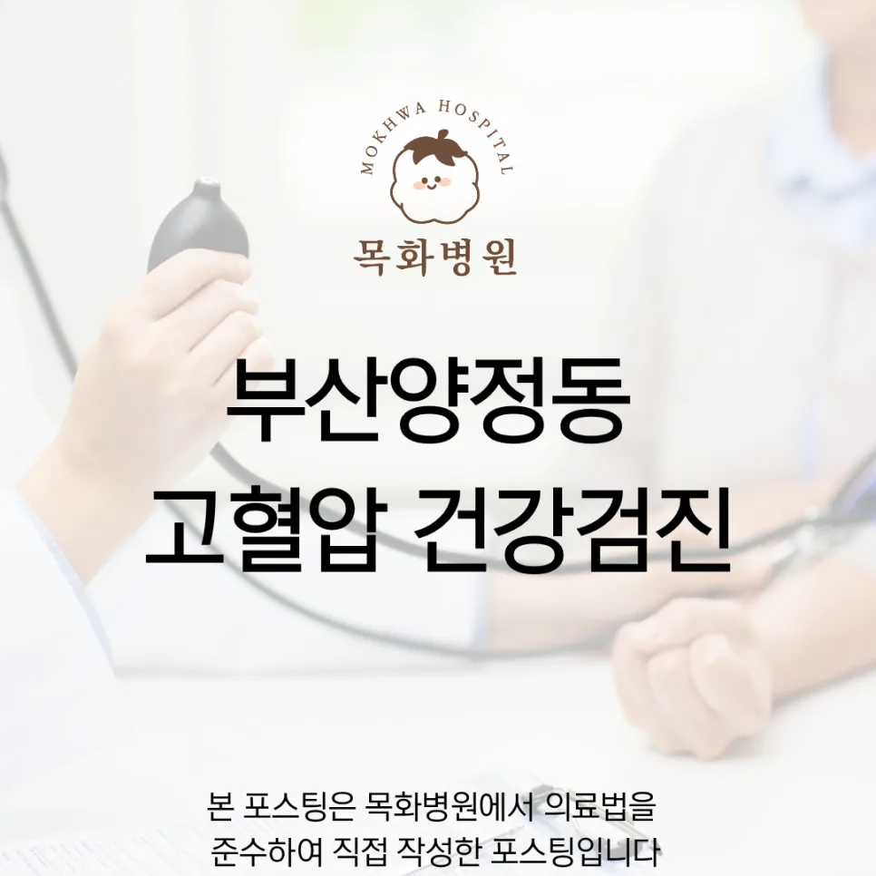 2026년 고혈압 건강검진 대상 및 기간: 부산 목화병원 확진검사 완벽 가이드
