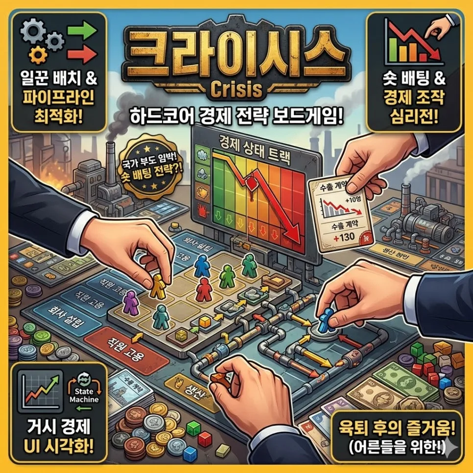 보드게임 '크라이시스' 2026년 핵심 규칙 완벽 해설
