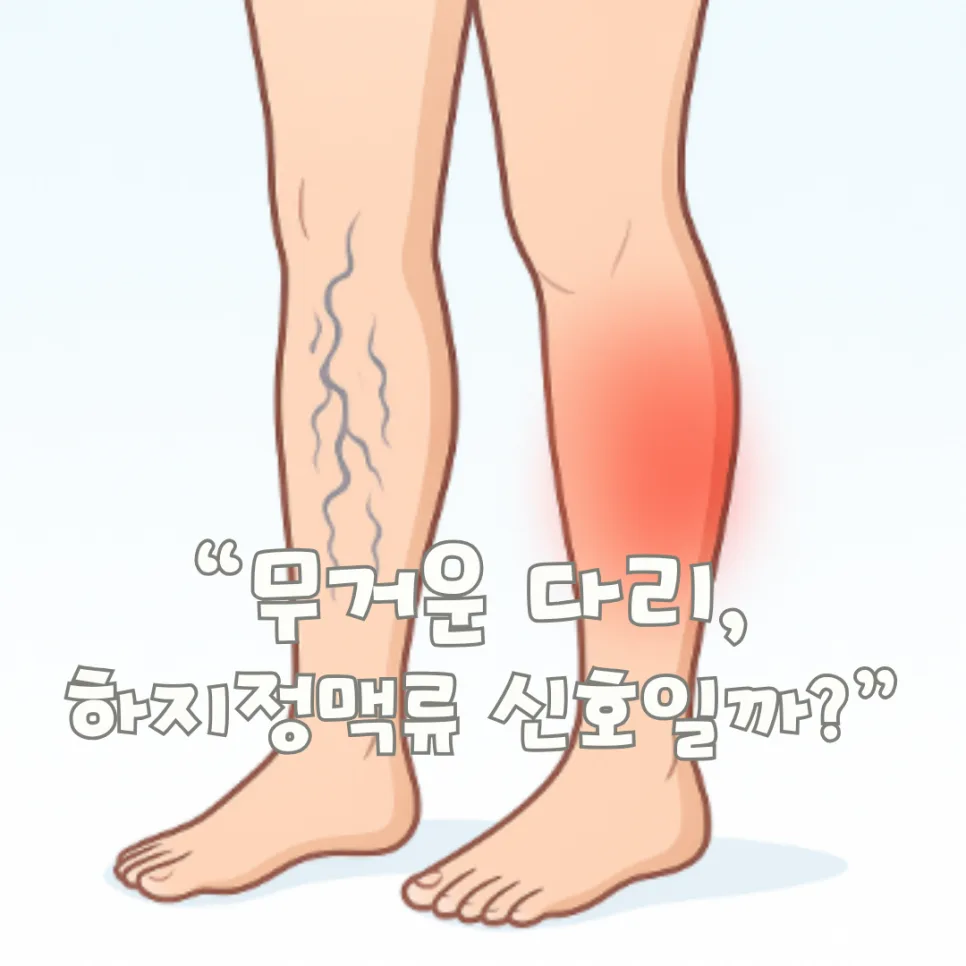 하지정맥류 위험 7.1배? 무거운 다리, 차가운 발 신호 2026년 총정리