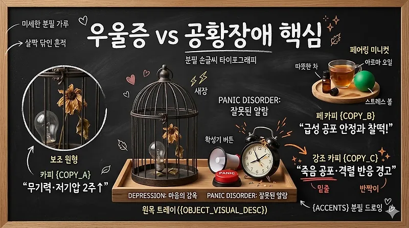 우울증 vs 공황장애, 3가지 핵심 차이점과 구분법