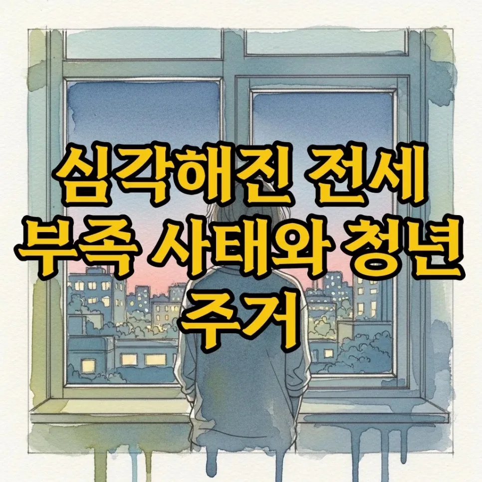 전세 부족 심화 2026: 청년 주거 사다리 복원 가능할까?