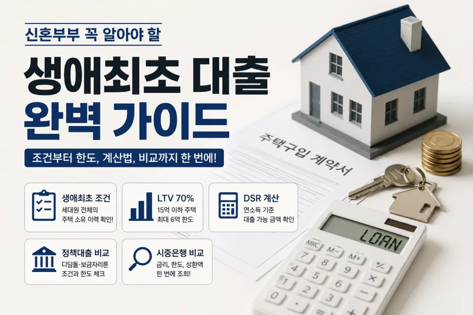 신혼부부 주택담보대출 조건 2026: 생애 최초, LTV/DSR 완벽 분석