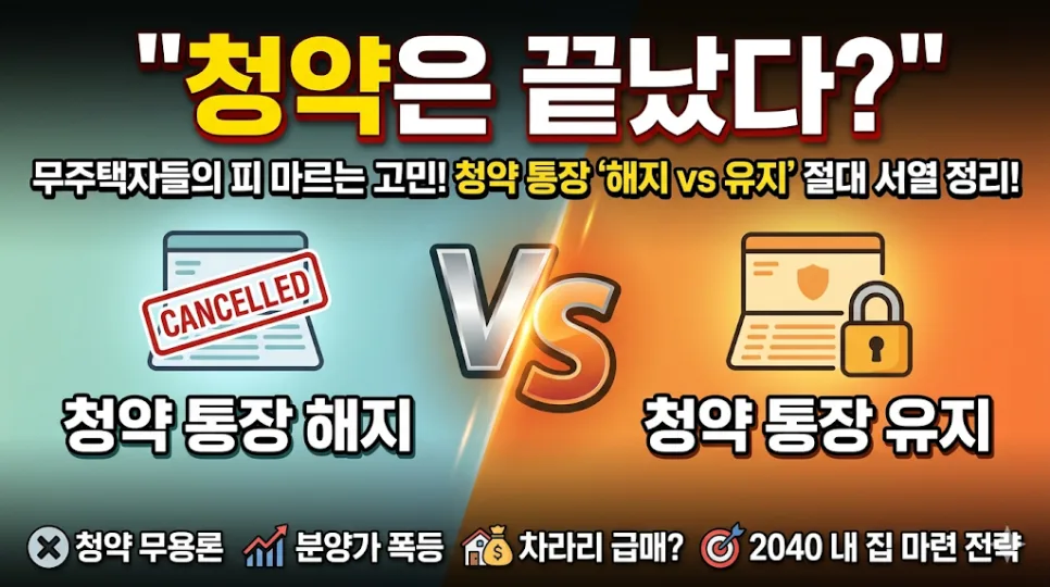 서울 청약 가점 70점도 탈락? 급매 vs 통장 유지 2026