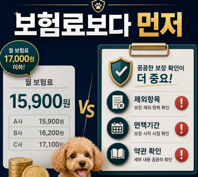 2026년 강아지 펫보험 비교: 슬개골·치과 보장 제외 항목 필수 확인법 2