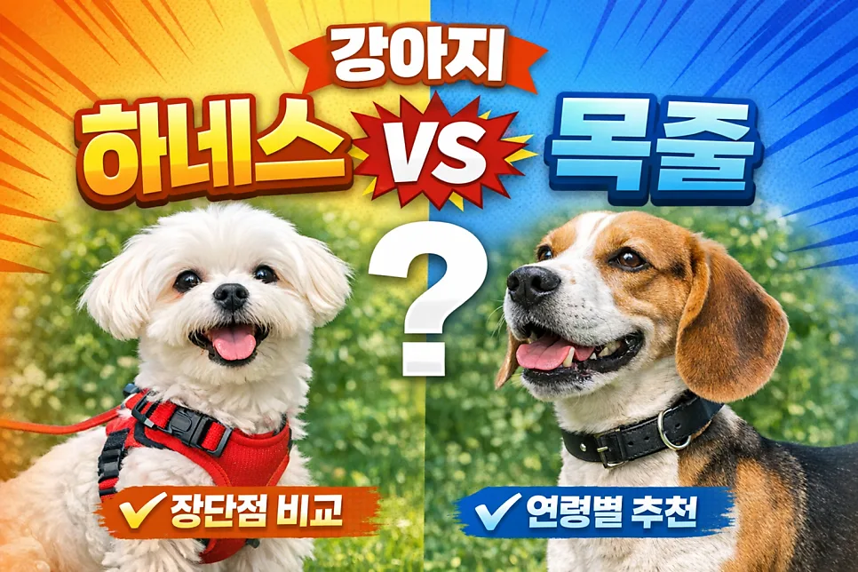 강아지 하네스 vs 목줄, 2026년 최적 선택 가이드