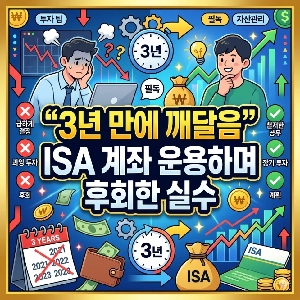 ISA 계좌 후회 실수 2026: 3년 만기 후 알게 된 5가지