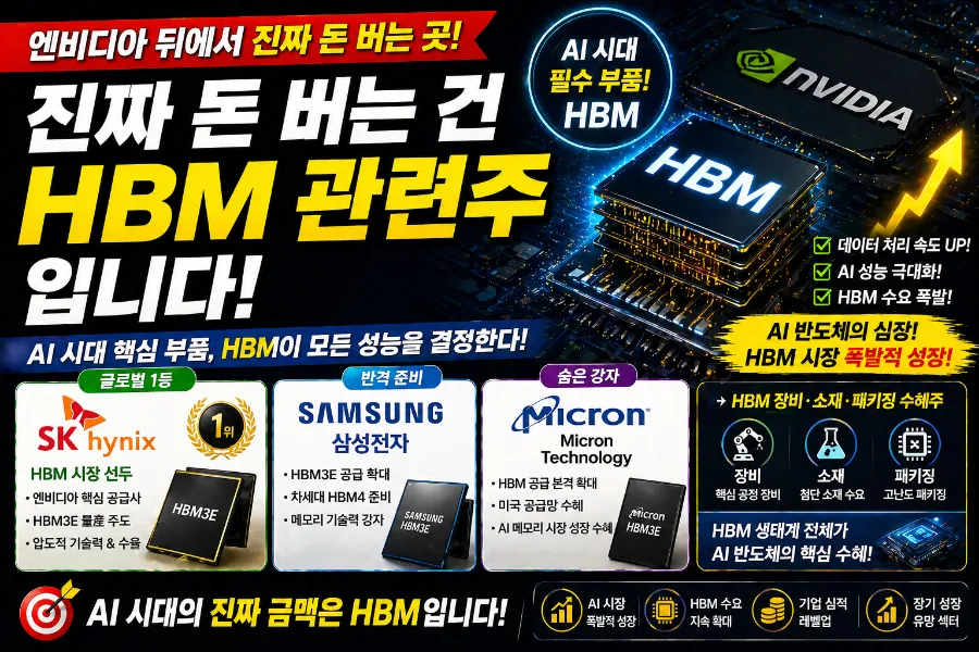 AI 시대 진짜 돈줄, HBM 관련주 2026년 전망과 투자 전략