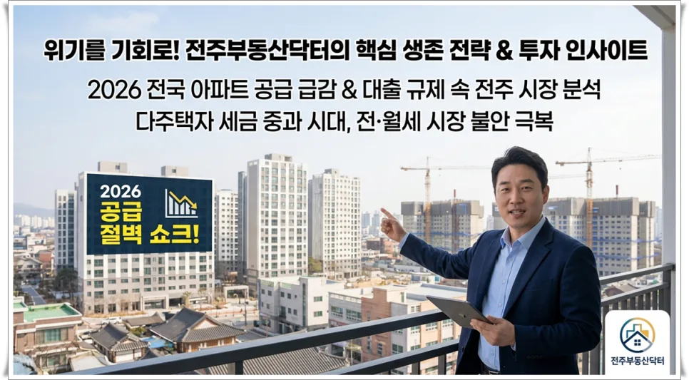 2026년 전주 아파트 공급 절벽: 투자 전략과 정비사업 전망