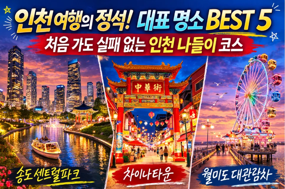 인천 가볼 만한 곳 BEST 5: 바다, 역사, 미래 도시 완벽 탐방 2026
